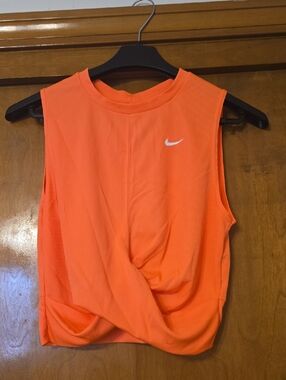 Nike Women’s Bright Orange Twist-Front Tank Top